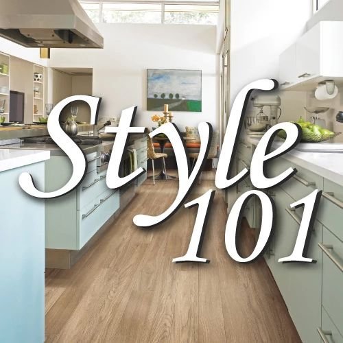 Style 101 cover photo of kitchen with hardwood flooring from Carpet Studio & Design Inc. in Los Angeles, CA